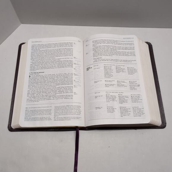 Life Application Study Bible NIV Zondervan Burgandy Bonded Leather Gold Gilt - Picture 12 of 13